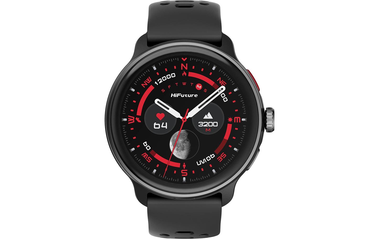 HiFuture Vela – Smartwatch – 1,43", GPS, Bluetooth, AMOLED, IP68, Schwarz