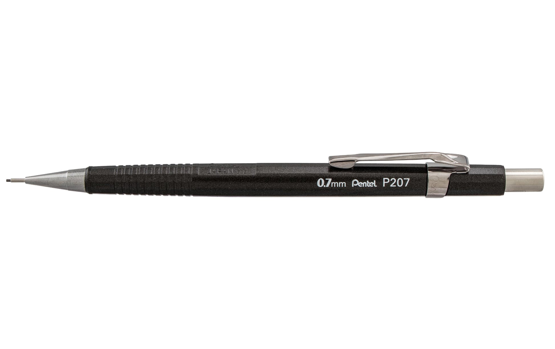 Pentel Sharp P200 Druckbleistift – 0,7 mm, Anthrazit, starres 4 mm Führungsröhrchen