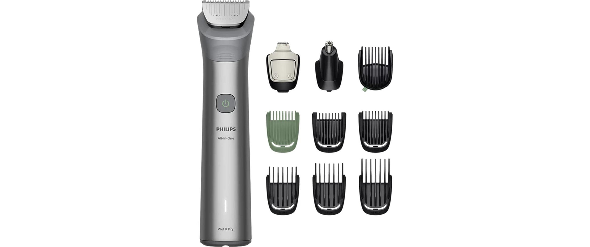 Philips Multigroomer Serie 5000 MG5921/15 – Akku, 120 min, 10 Aufsätze, 0,5–16 mm, wasserfest, hellgrau