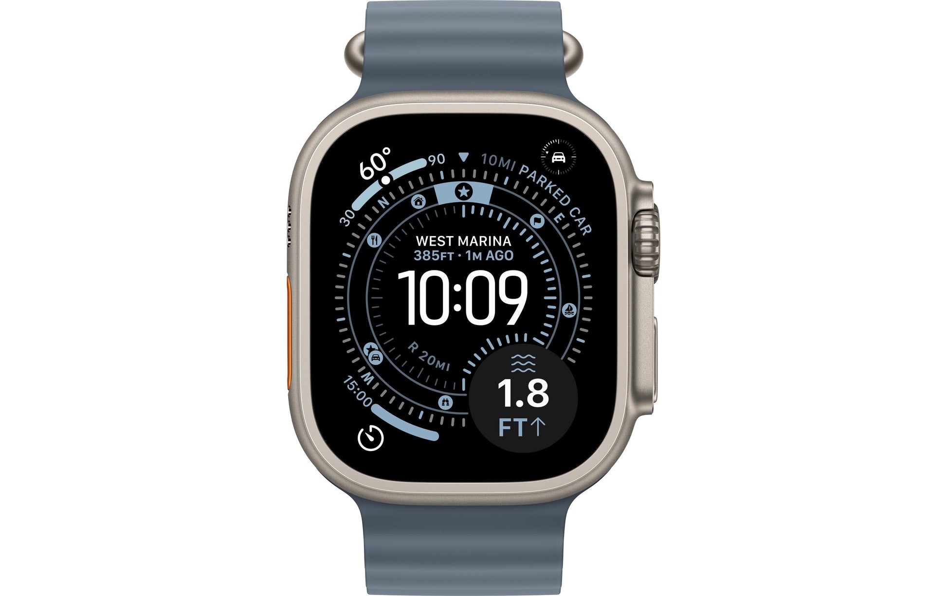 Apple OceanBand – Armband – für Apple Watch 49 mm, Anchor Blue, Einheitsgrösse