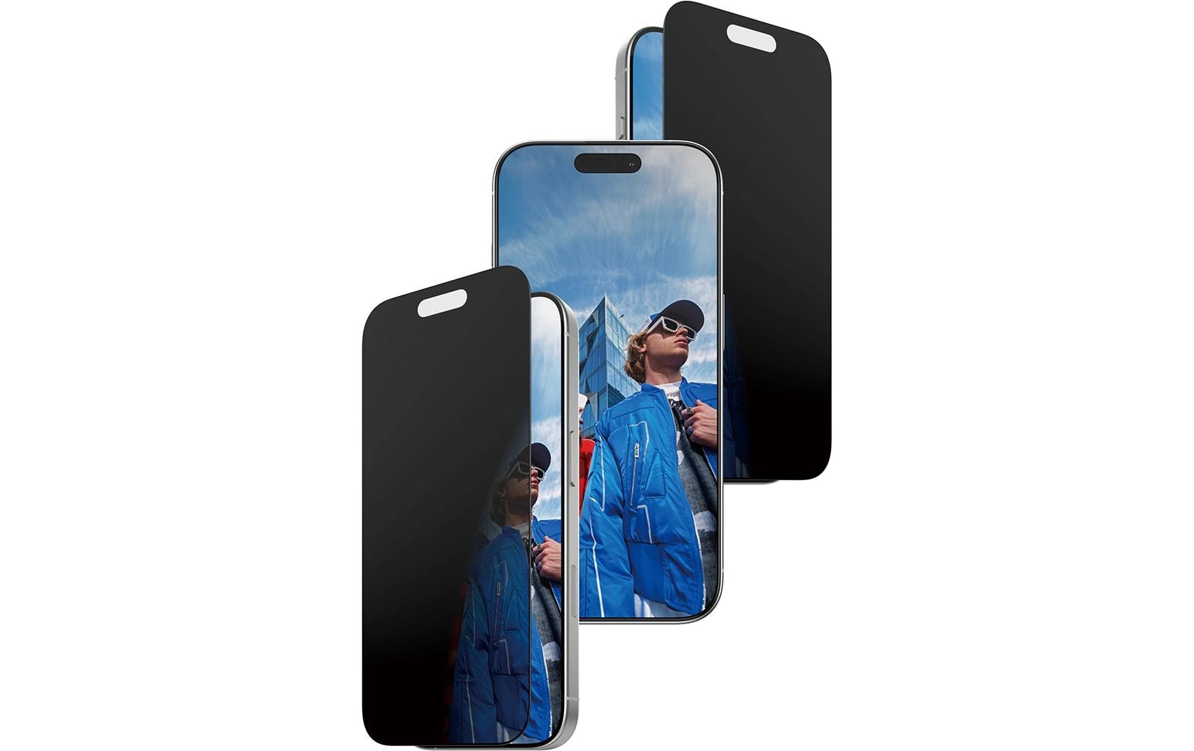 PanzerGlass Displayschutzfolie Privacy – für Apple iPhone 17 – kratzfest, aus recyceltem Material