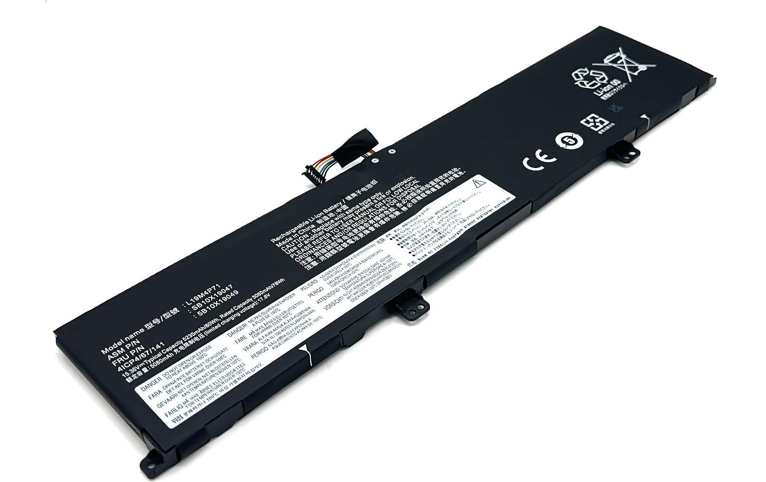 Vistaport Notebook-Akku – für Lenovo ThinkPad X1 Extreme/P1 (3. Gen) – 80 Wh, 15,36 V (LiPo)
