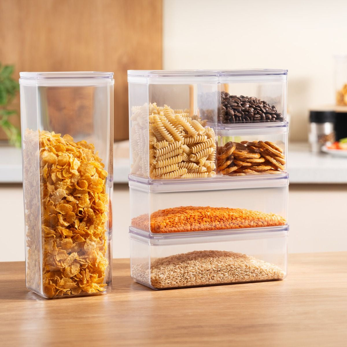 Bodum Canteen Vorratsdosen Set – 6-teilig, transparent
