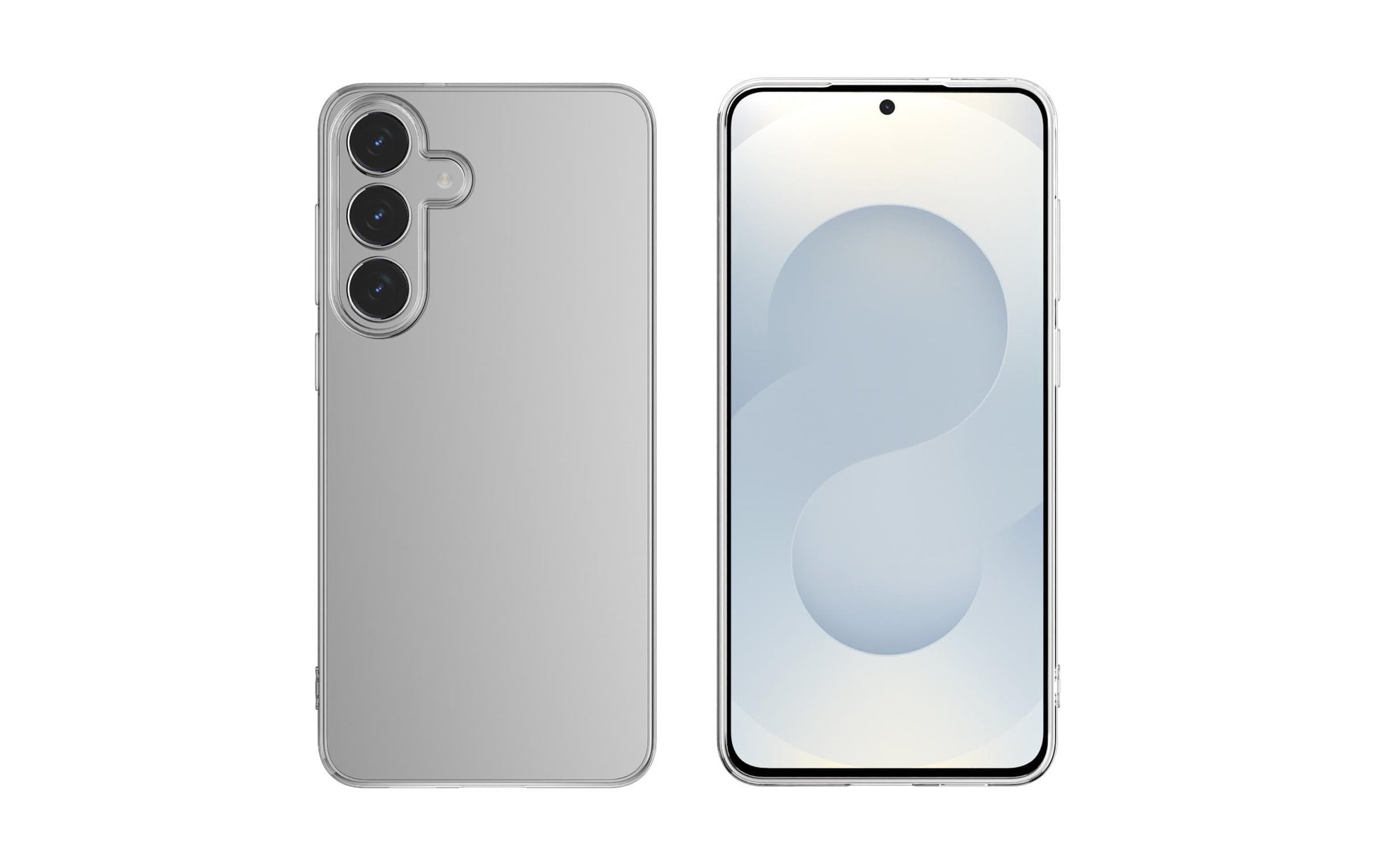 4smarts Backcover – für Samsung Galaxy S25 FE, PC+Gehärtetes Glas, Transparent