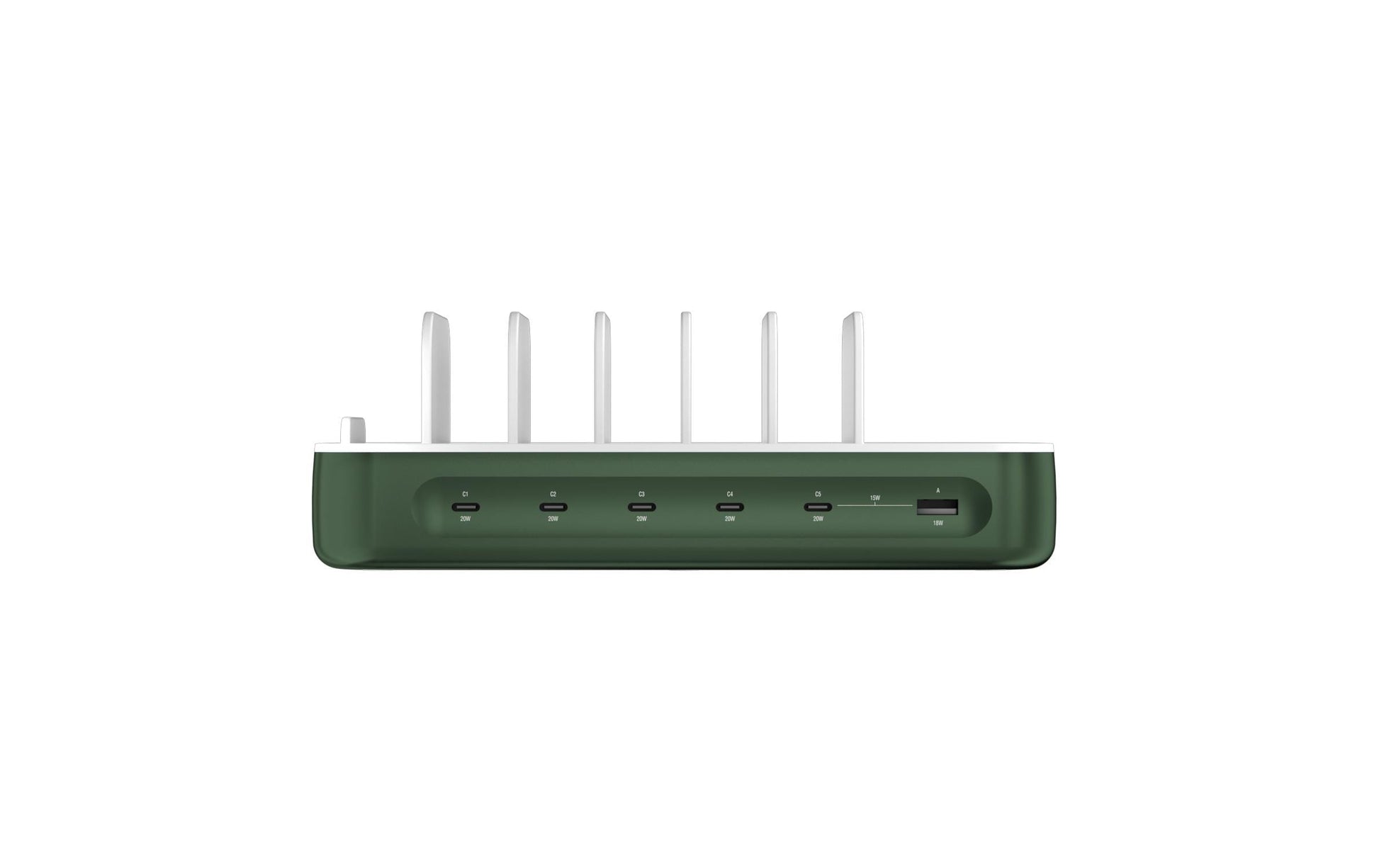 4smarts Ladestation – 5× USB-C + 1× USB-A, Hüllenfreundlich – für Nintendo Switch, Universal, Smartphone u. a.