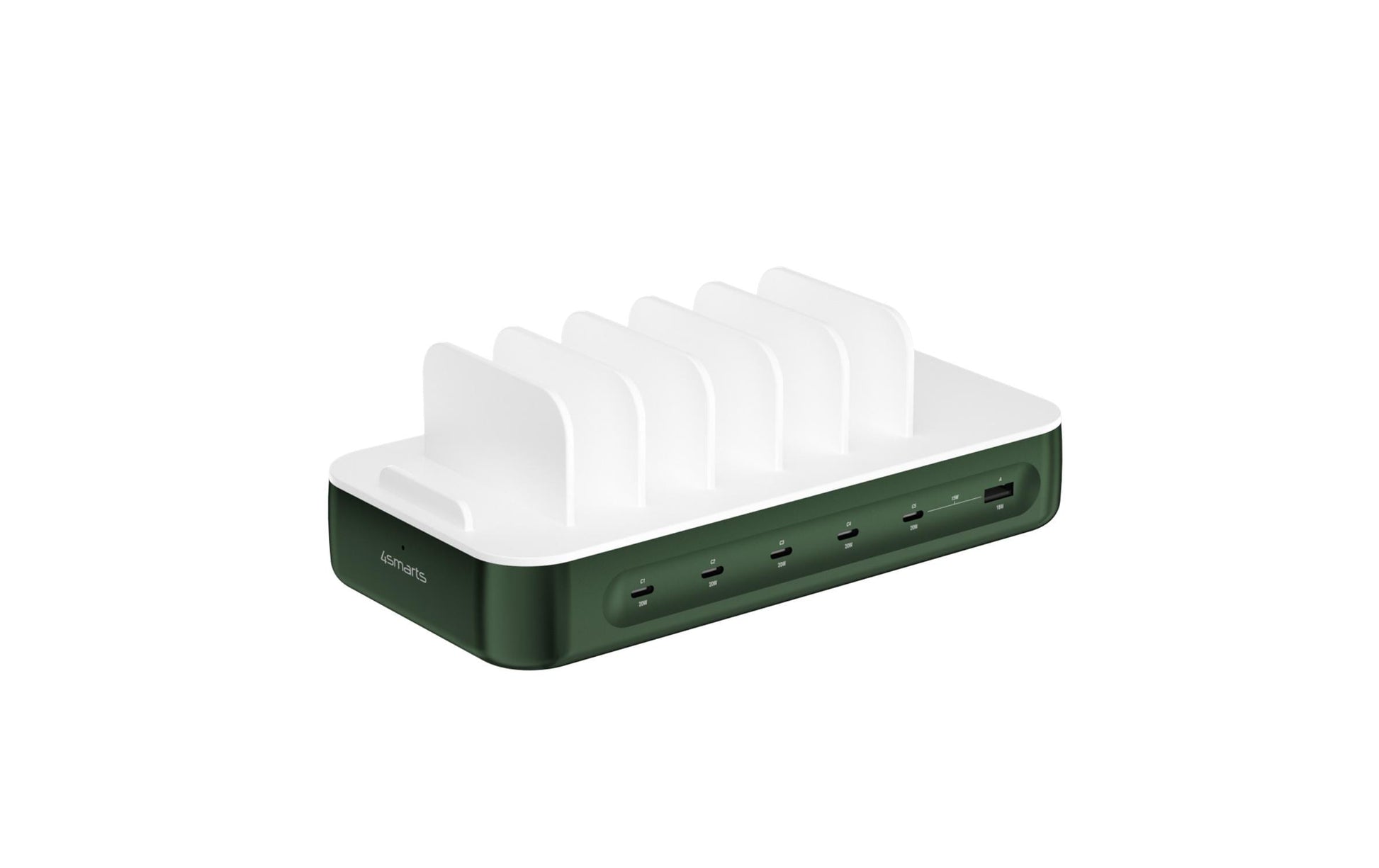 4smarts Ladestation – 5× USB-C + 1× USB-A, Hüllenfreundlich – für Nintendo Switch, Universal, Smartphone u. a.