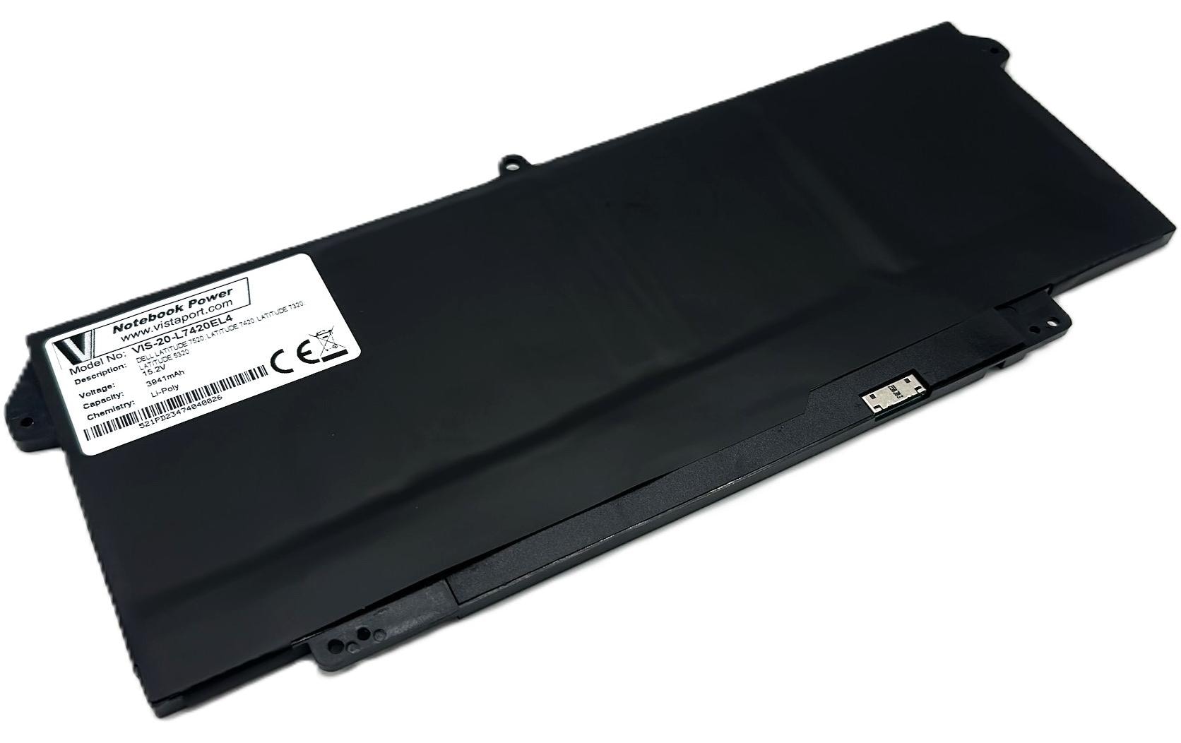 Vistaport Notebook-Akku – für Dell Latitude 5320/7320/7420/7520 – 63 Wh, 15,2 V – Schwarz