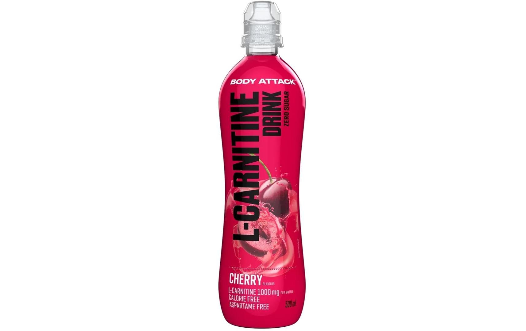 PowerFood Body Attack – Sportgetränk L-Carnitin, Kirsche, zuckerfrei – 5 dl