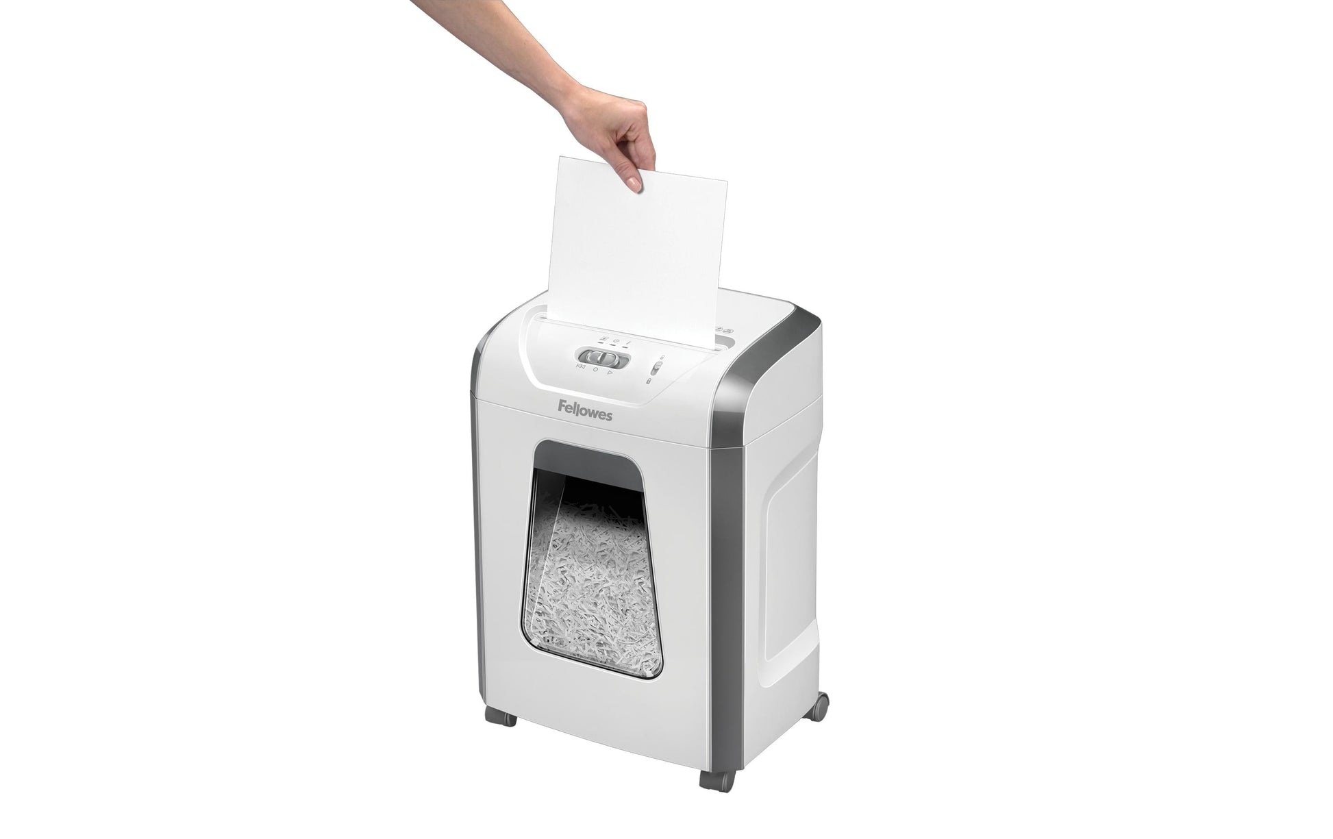 Fellowes Powershred 15C – Aktenvernichter, DIN P-4, Partikelschnitt 4 × 40 mm, 15 Blatt, 19 l
