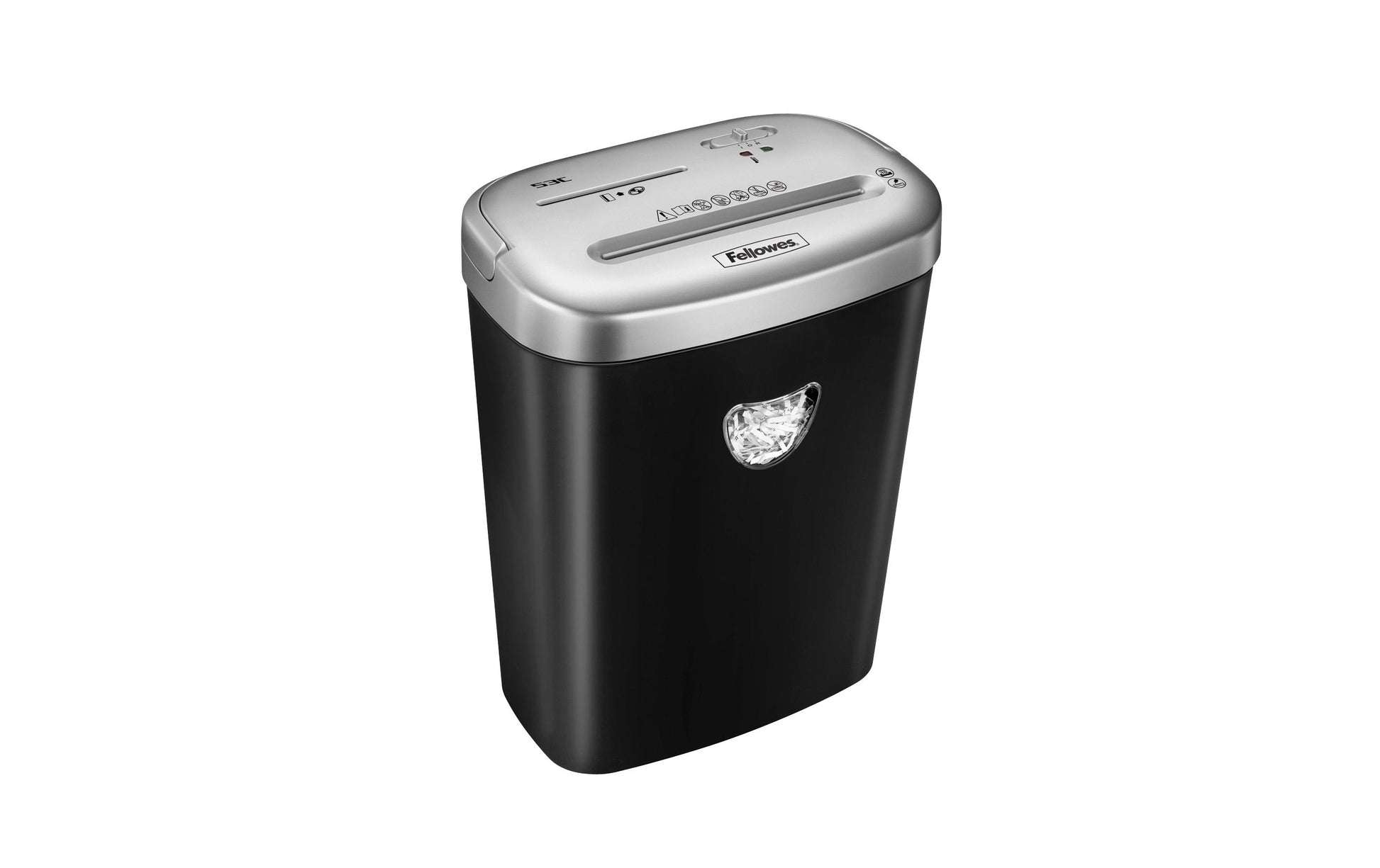 Fellowes Powershred 53C – Aktenvernichter, DIN P-4, Partikelschnitt 4 × 35 mm, 10 Blatt, 23 l