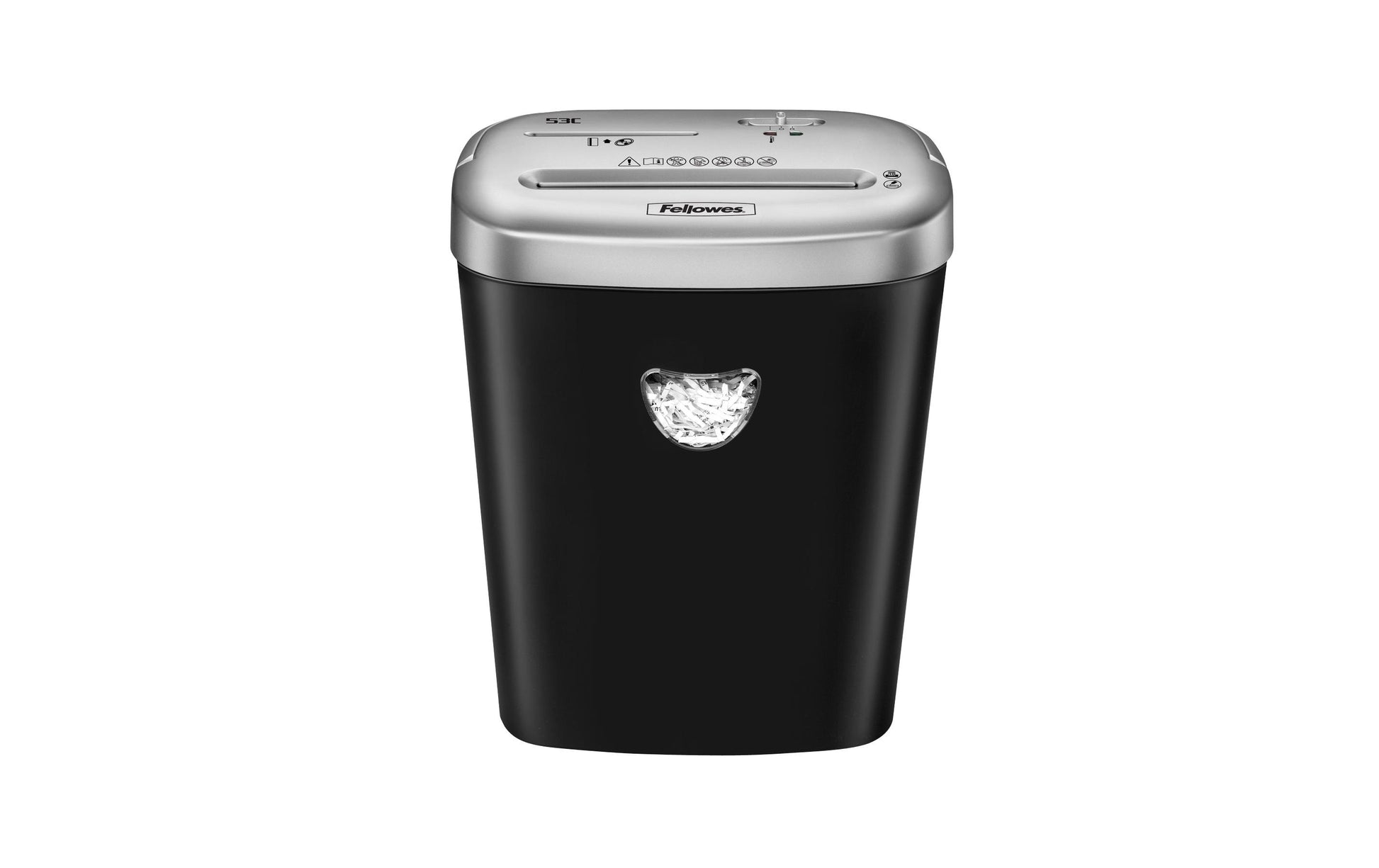 Fellowes Powershred 53C – Aktenvernichter, DIN P-4, Partikelschnitt 4 × 35 mm, 10 Blatt, 23 l