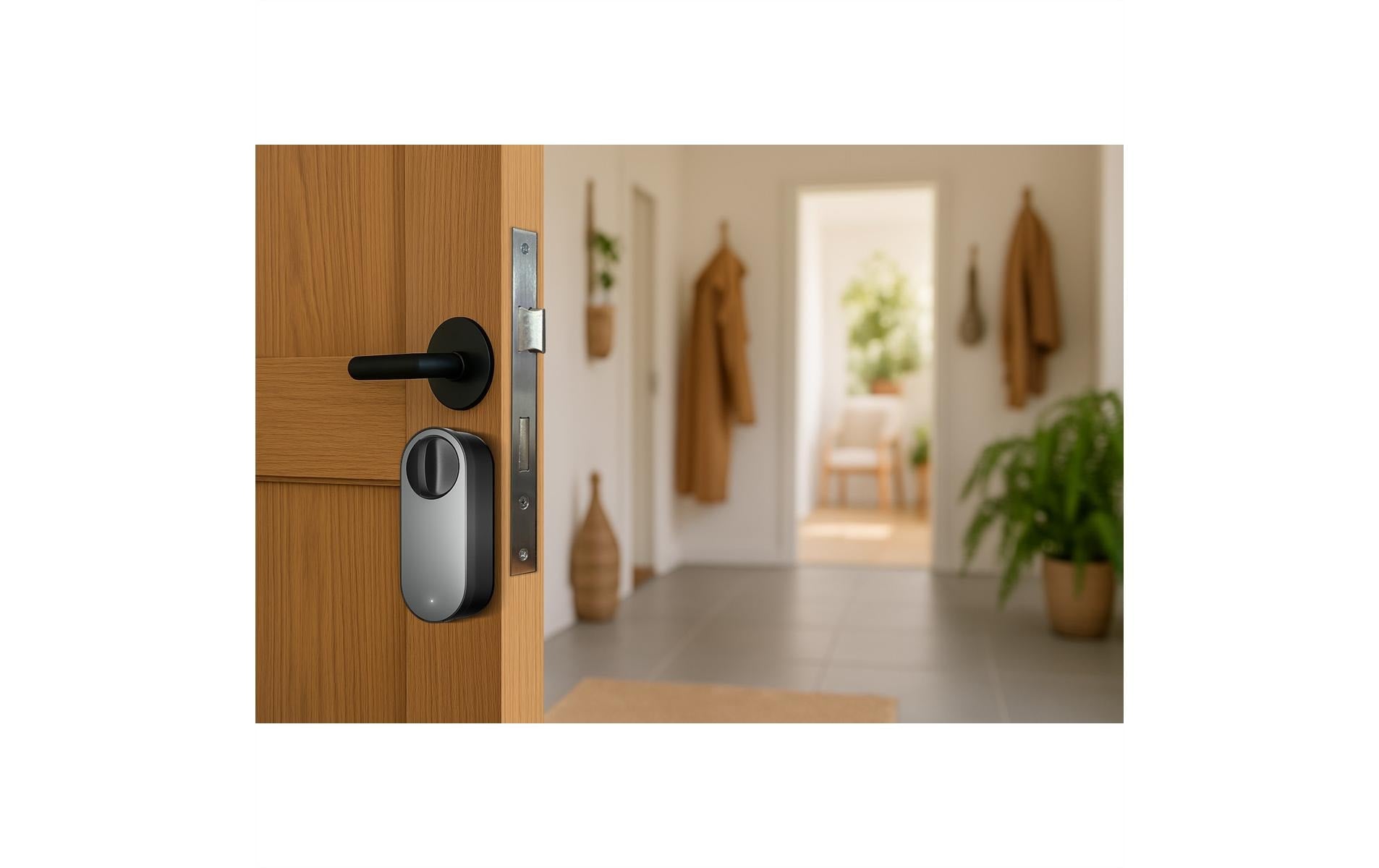 Aqara U200 Lite Intelligentes Türschloss – BT, Batteriebetrieben, Tür, 62×60×152 mm, Schwarz