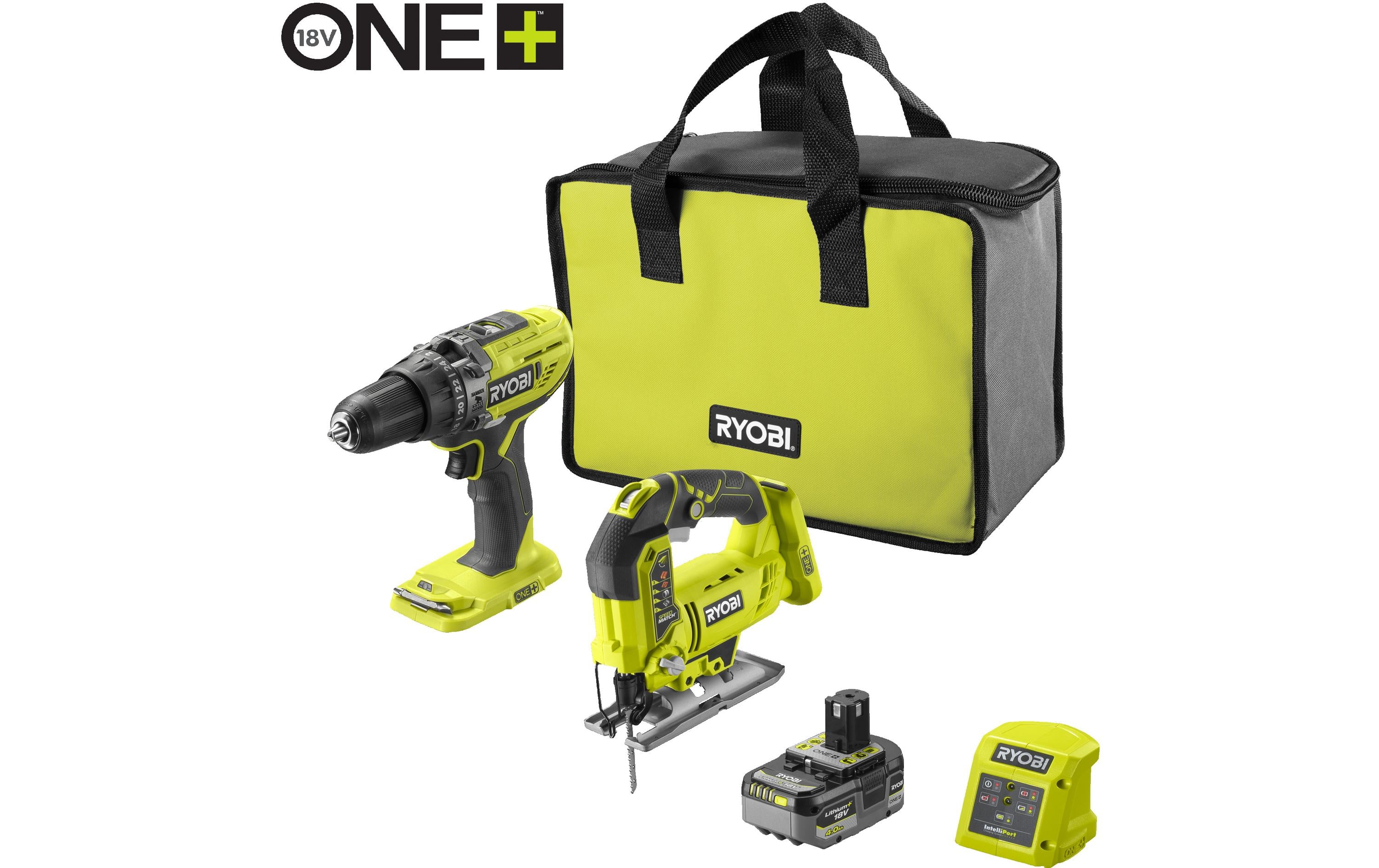 Ryobi Stichsäge R18CK3PJ-1X40S – 18 V (ONE+) – mit 1×4,0 Ah & 1×5,0 Ah – Transporttasche