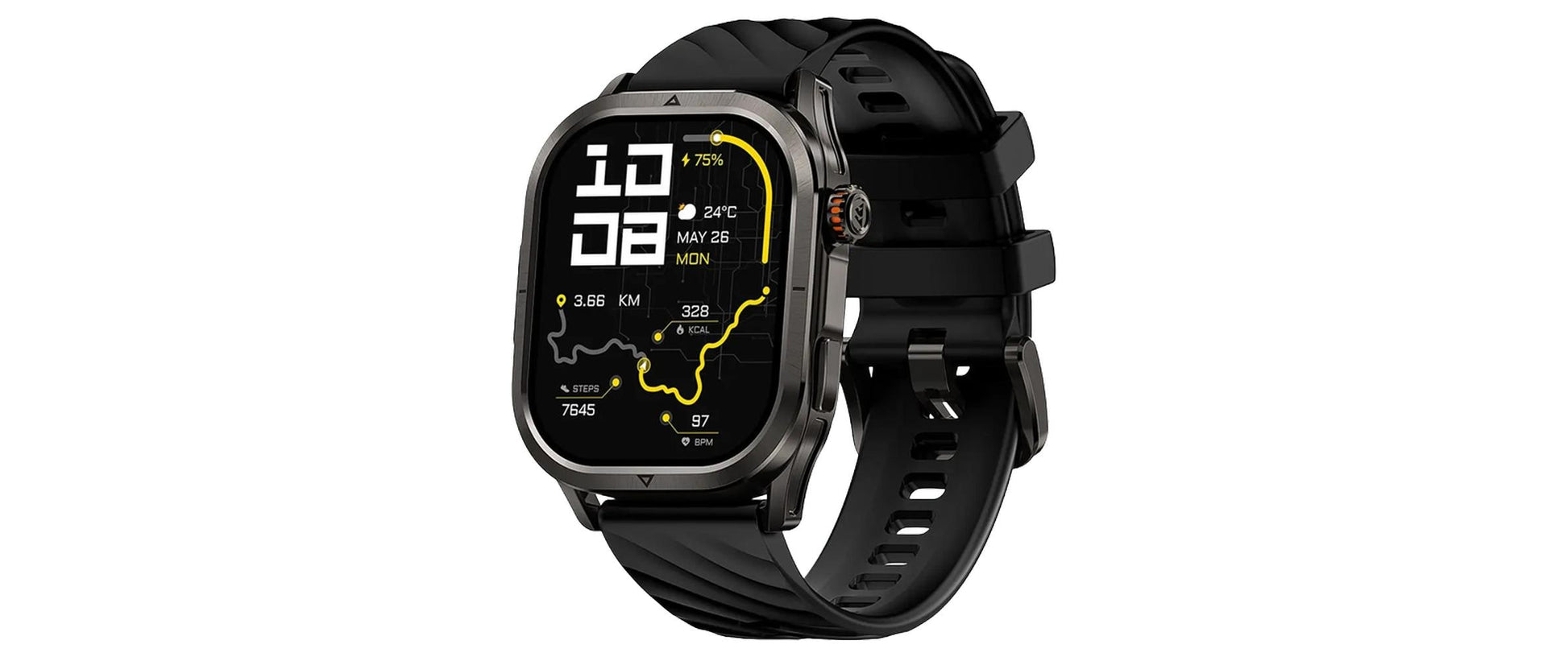Kospet MAGIC P10 – Smartwatch – 40,8 mm, 1,96" AMOLED, GPS, IP69K, Schwarz