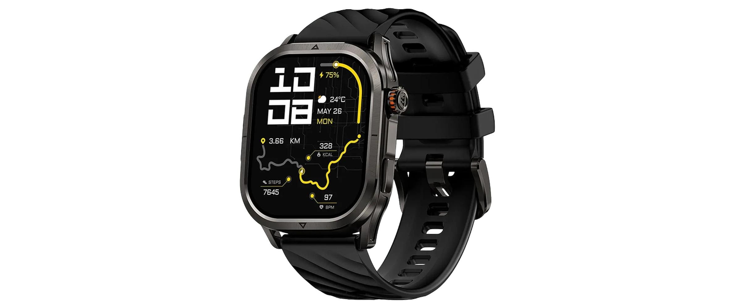 Kospet MAGIC P10 – Smartwatch – 40,8 mm, 1,96" AMOLED, GPS, IP69K, Schwarz