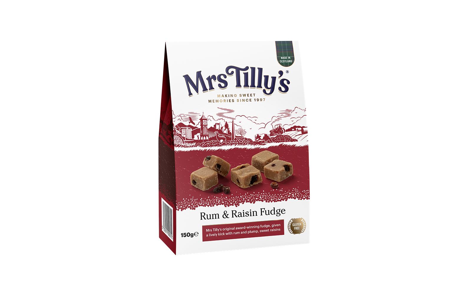 Mrs Tilly's Rum & Rosinen Fudge – 150 g