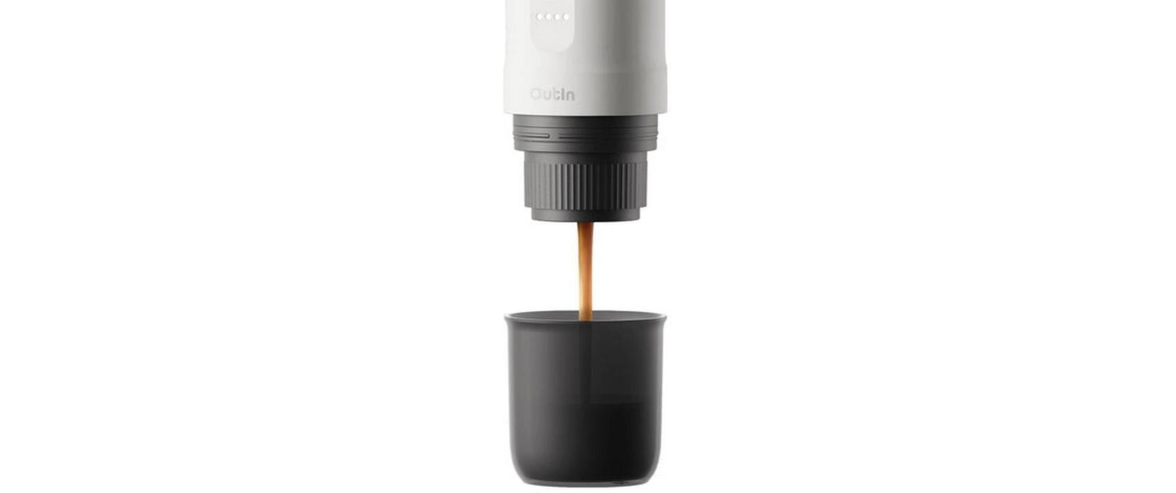 Outin Nano Espressomaschine (Siebträger) – für Nespresso und andere, 20 bar, 0,1 l, weiss, 0,9×1,9×2,5 cm
