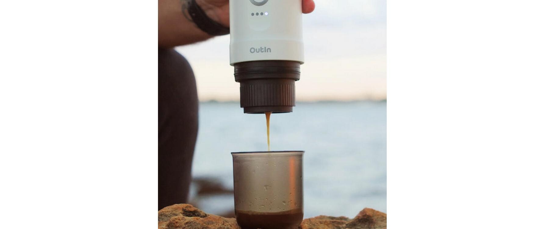 Outin Nano Espressomaschine (Siebträger) – für Nespresso und andere, 20 bar, 0,1 l, weiss, 0,9×1,9×2,5 cm