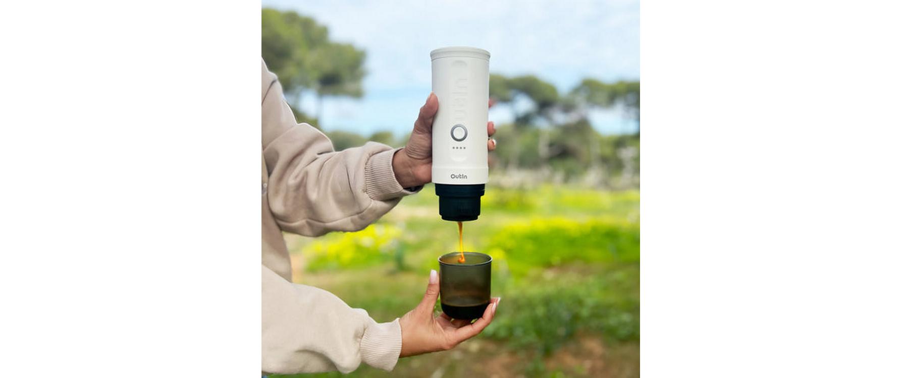 Outin Nano Espressomaschine (Siebträger) – für Nespresso und andere, 20 bar, 0,1 l, weiss, 0,9×1,9×2,5 cm