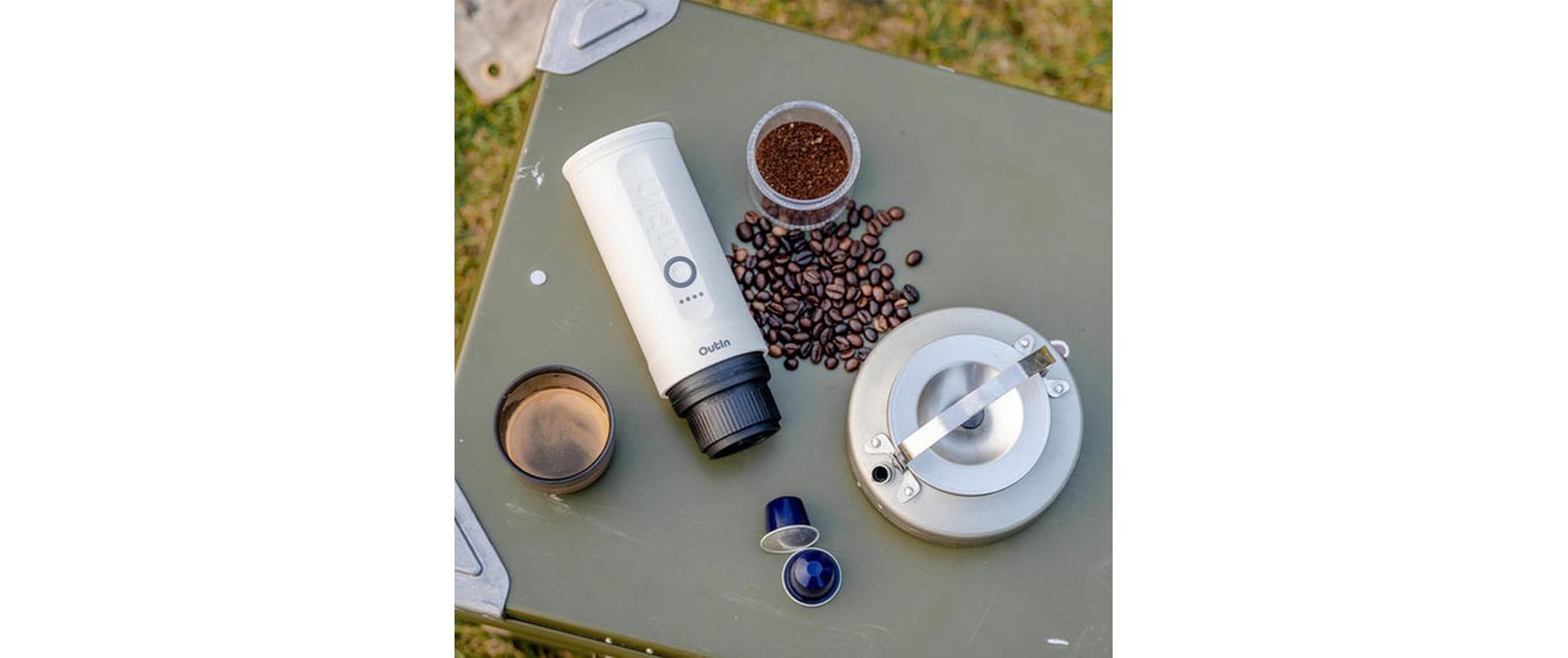 Outin Nano Espressomaschine (Siebträger) – für Nespresso und andere, 20 bar, 0,1 l, weiss, 0,9×1,9×2,5 cm