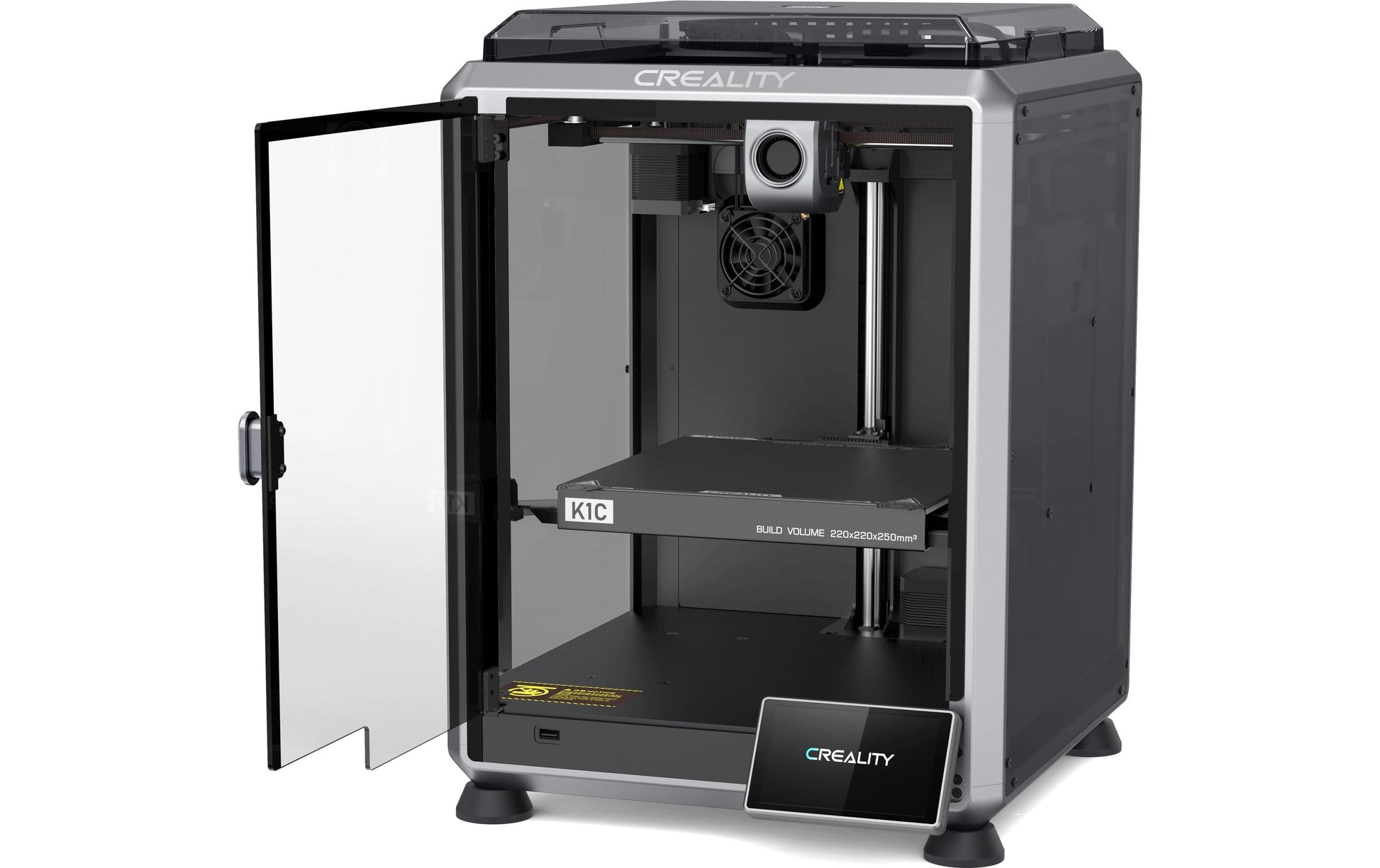 Creality 3D Drucker K1C 2025 – FDM – 220 × 220 × 250 mm – für 1,75 mm Filament – 1-Extruder – min. 0,1 mm