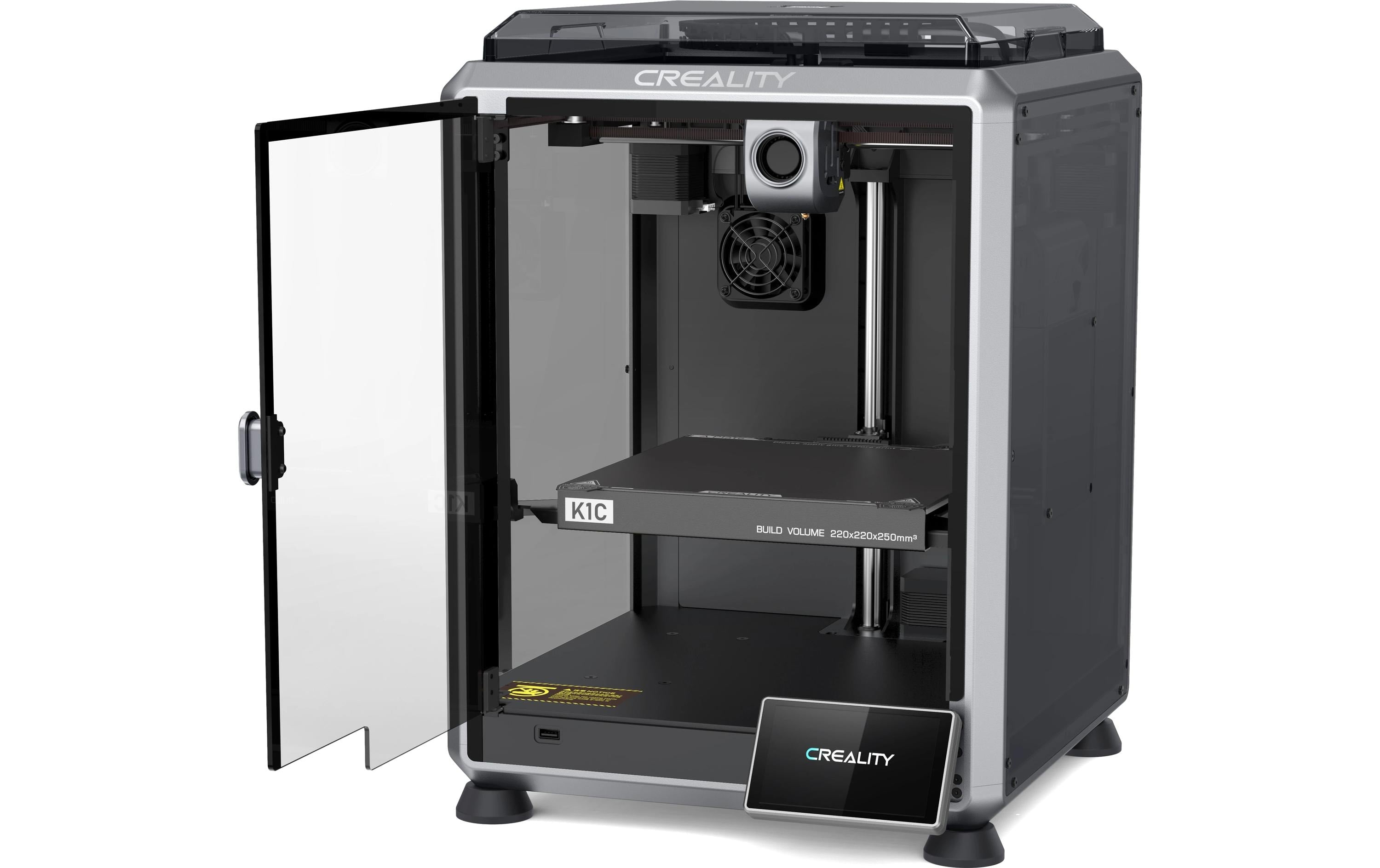 Creality 3D Drucker K1C 2025 – FDM – 220 × 220 × 250 mm – für 1,75 mm Filament – 1-Extruder – min. 0,1 mm