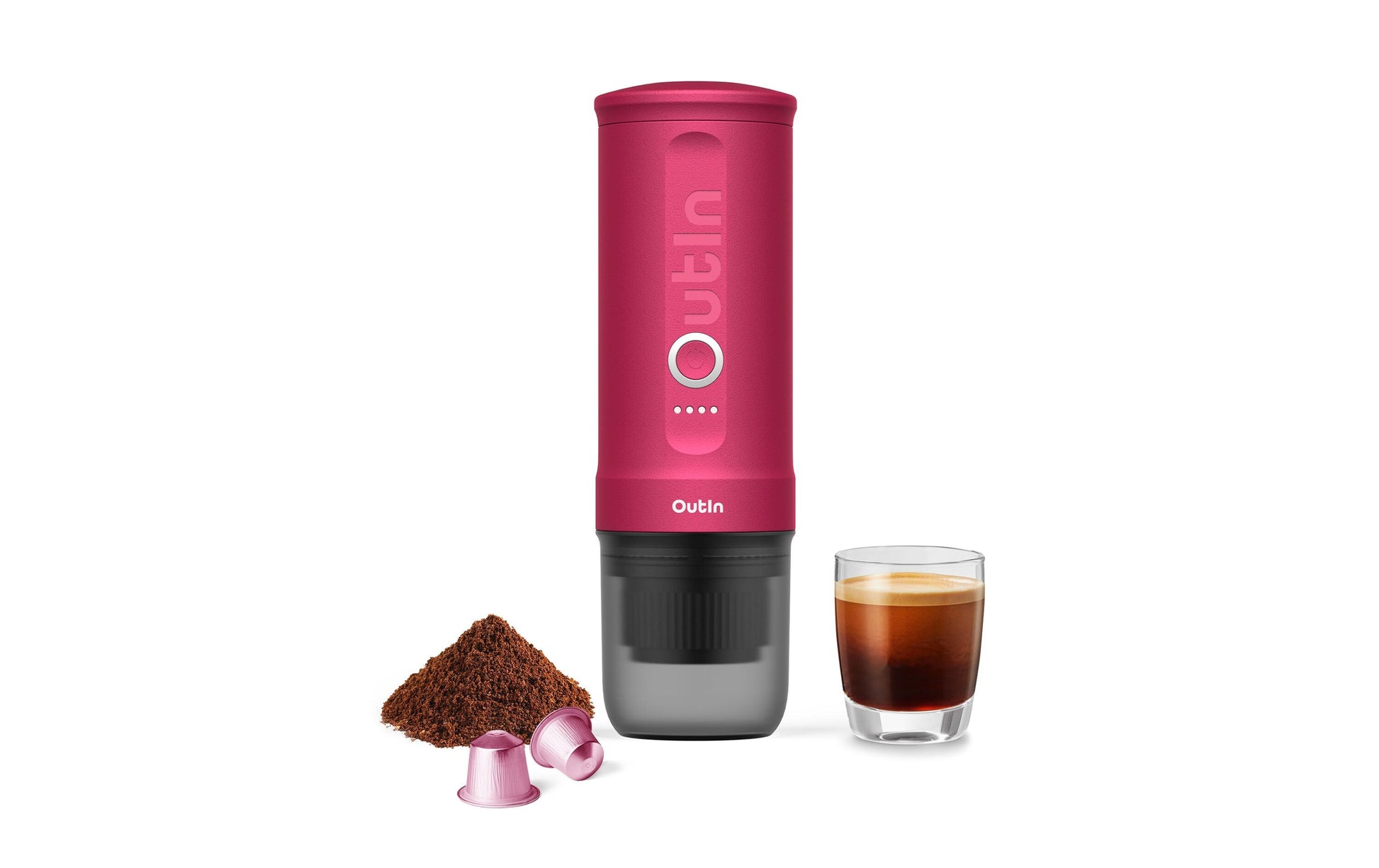 Outin Nano Espressomaschine (Siebträger) – 20 bar, 0,1 l, rot