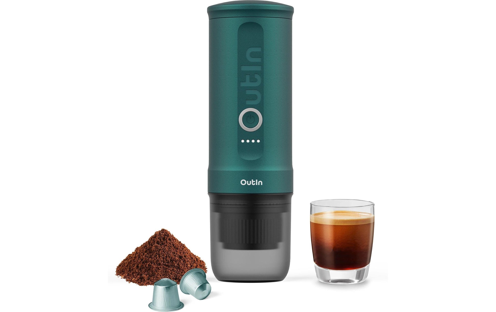 Outin Nano Kapselmaschine – für Nespresso, 0,1 l, blau, 0,9×1,9×2,5 cm