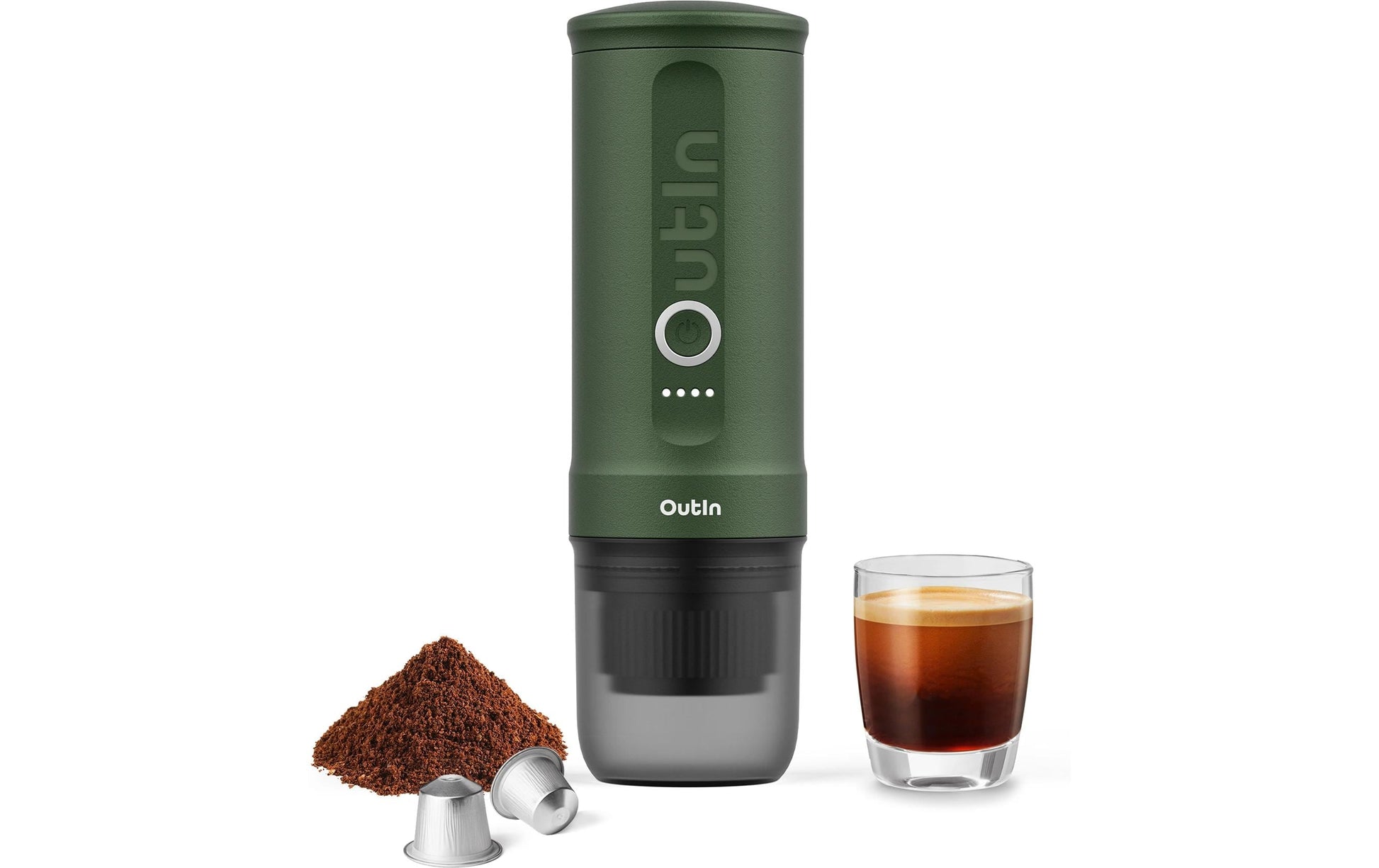 Outin Nano Kapselmaschine – für Nespresso und andere, 0,1 l, grün