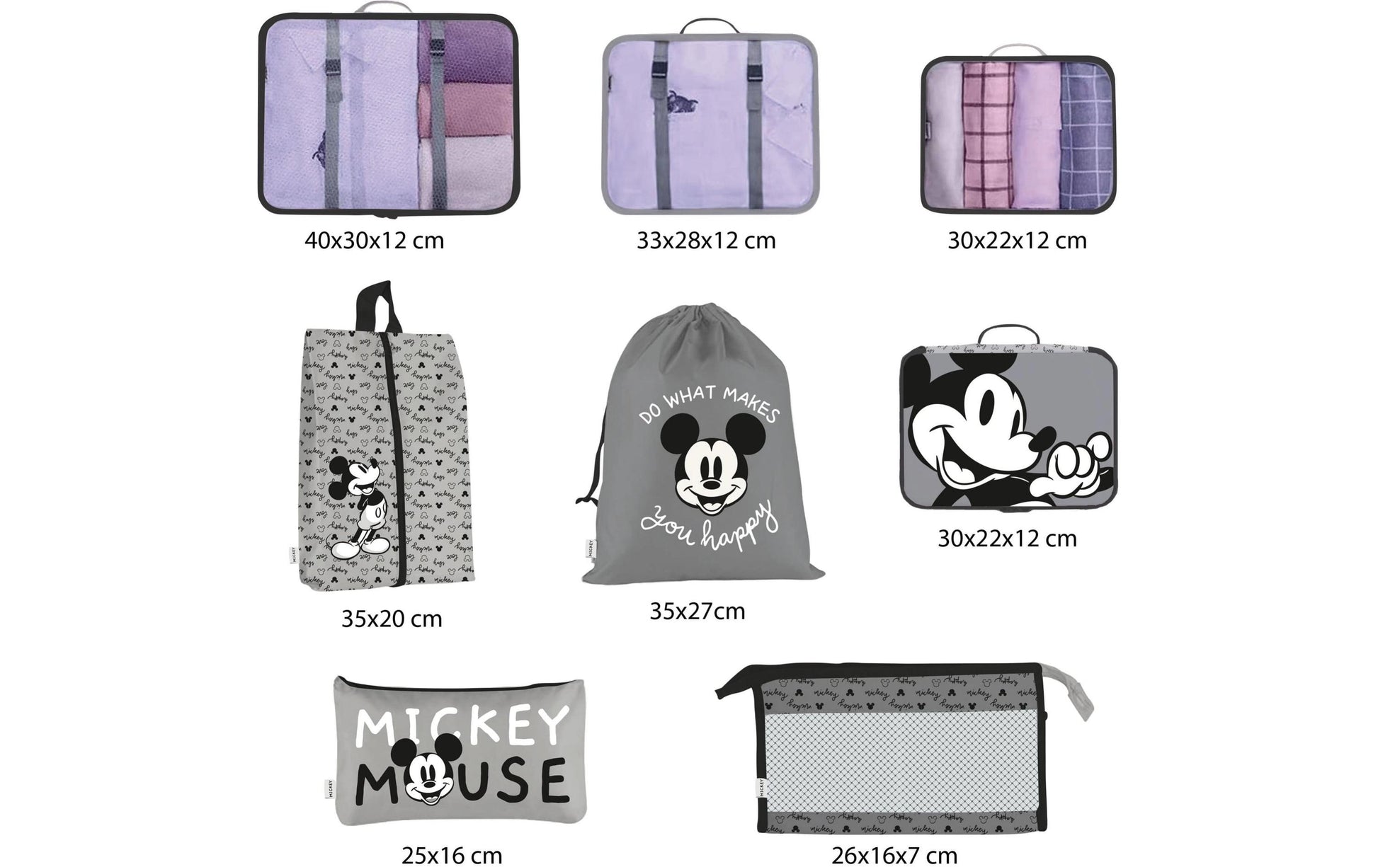 Arditex Organizer-Set – mit Tragegriff – 390×30×390 mm – Mehrfarbig, Polyester – Mickey Mouse – 8-teilig