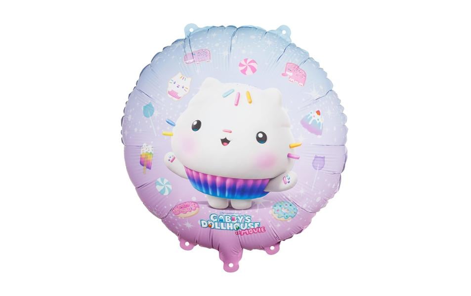 PartyDeco Folienballon Cupcake – mehrfarbig – Ø 35 cm – Folie – 1 Stück