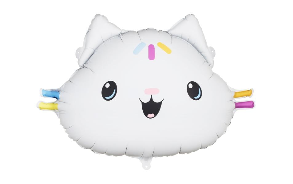 PartyDeco Folienballon Katze – Rosa – 67 × 43 cm – 1 Stk