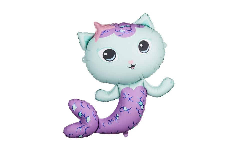 PartyDeco Folienballon Katze – Mehrfarbig – 80 × 82 cm – 1 Stk
