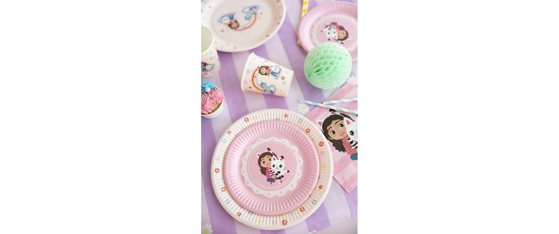 PartyDeco Teller, Papier/Karton rund – Ø 18 cm, pink – 6 Stk.