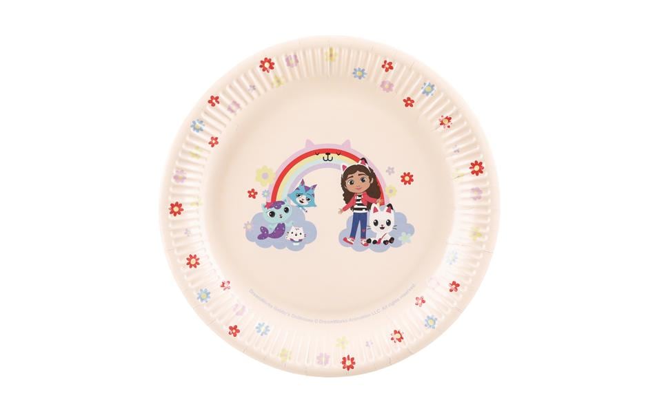 PartyDeco Teller, Papier/Karton, rund – Ø 23 cm, mehrfarbig – 6 Stk.
