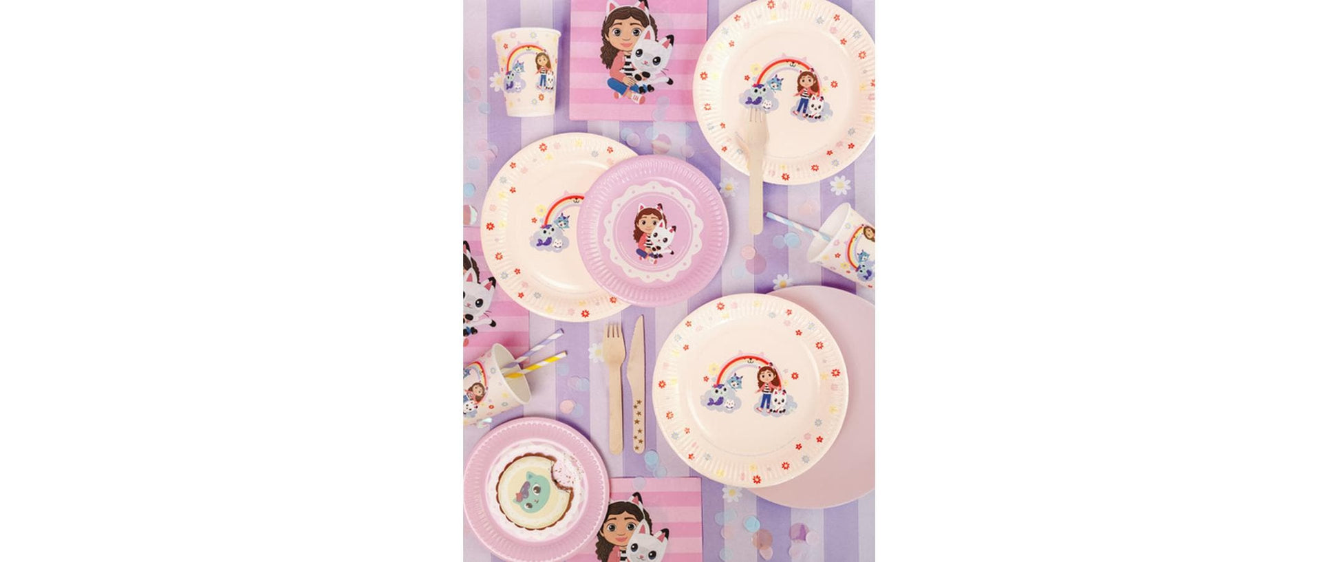 PartyDeco Teller, Papier/Karton, rund – Ø 23 cm, mehrfarbig – 6 Stk.