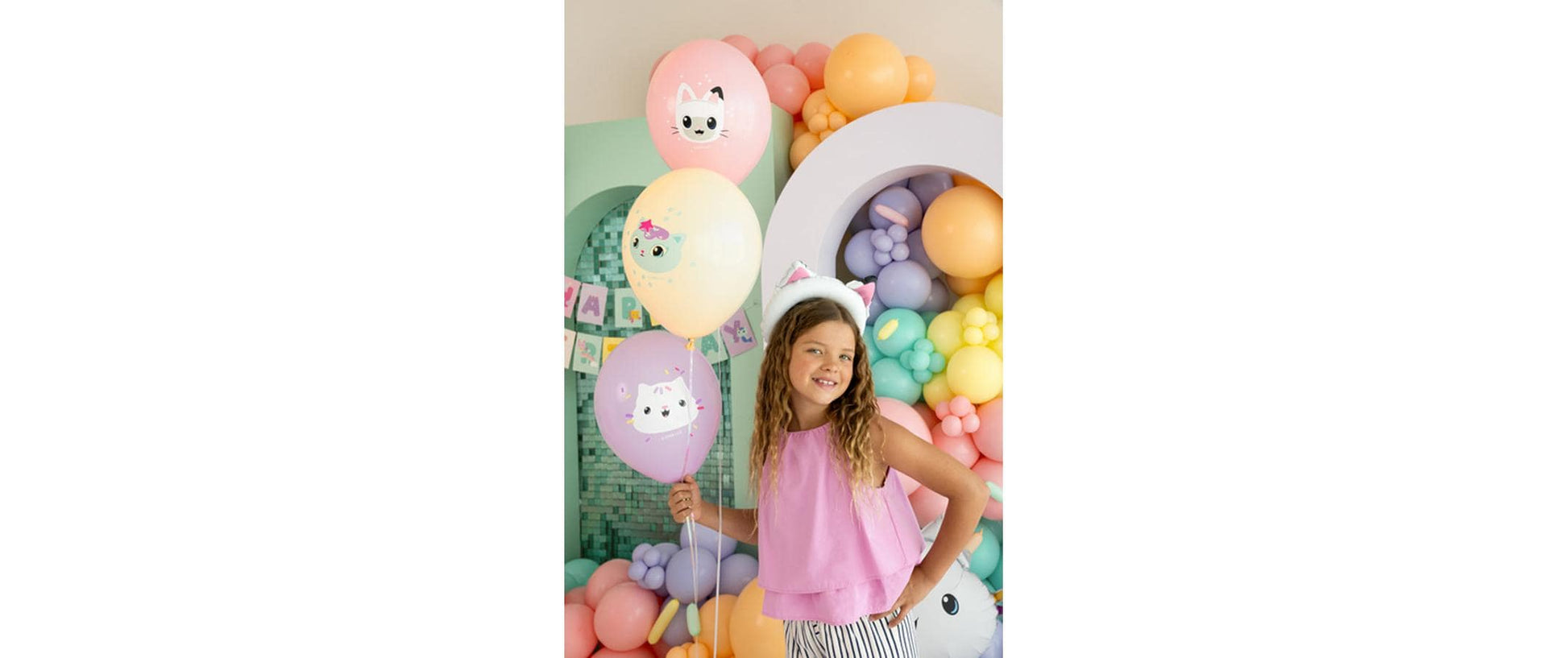 PartyDeco Luftballon, aus Latex, Gabby's Dollhouse, Ø 300 mm, 6 Stück