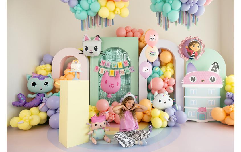 PartyDeco Folienballon Gabby's Dollhouse – mehrfarbig – 52 × 42 cm – Folie – 1 Stk