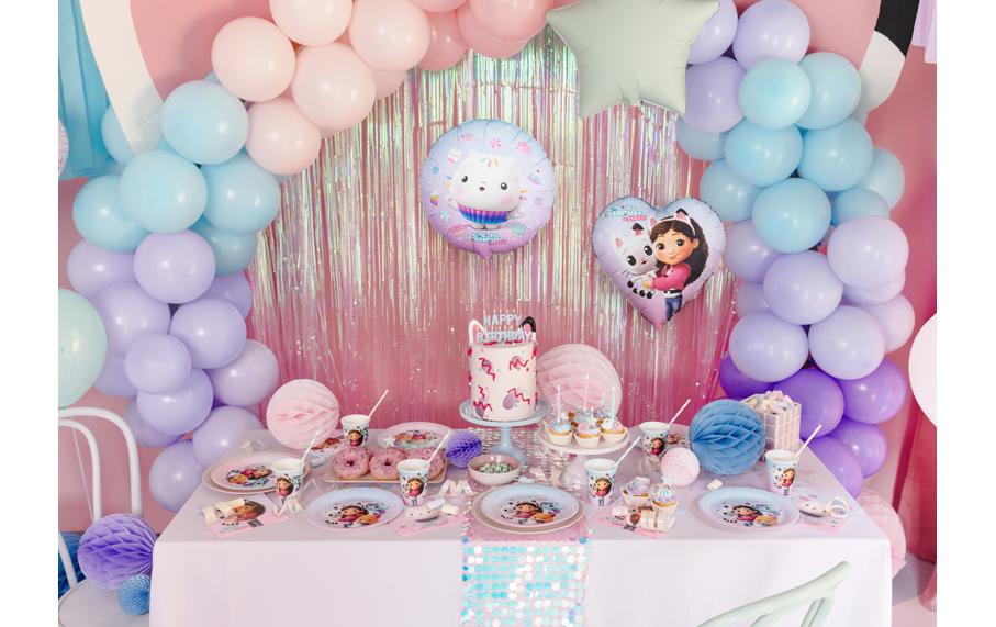 PartyDeco Folienballon Cupcake – mehrfarbig – Ø 35 cm – Folie – 1 Stück