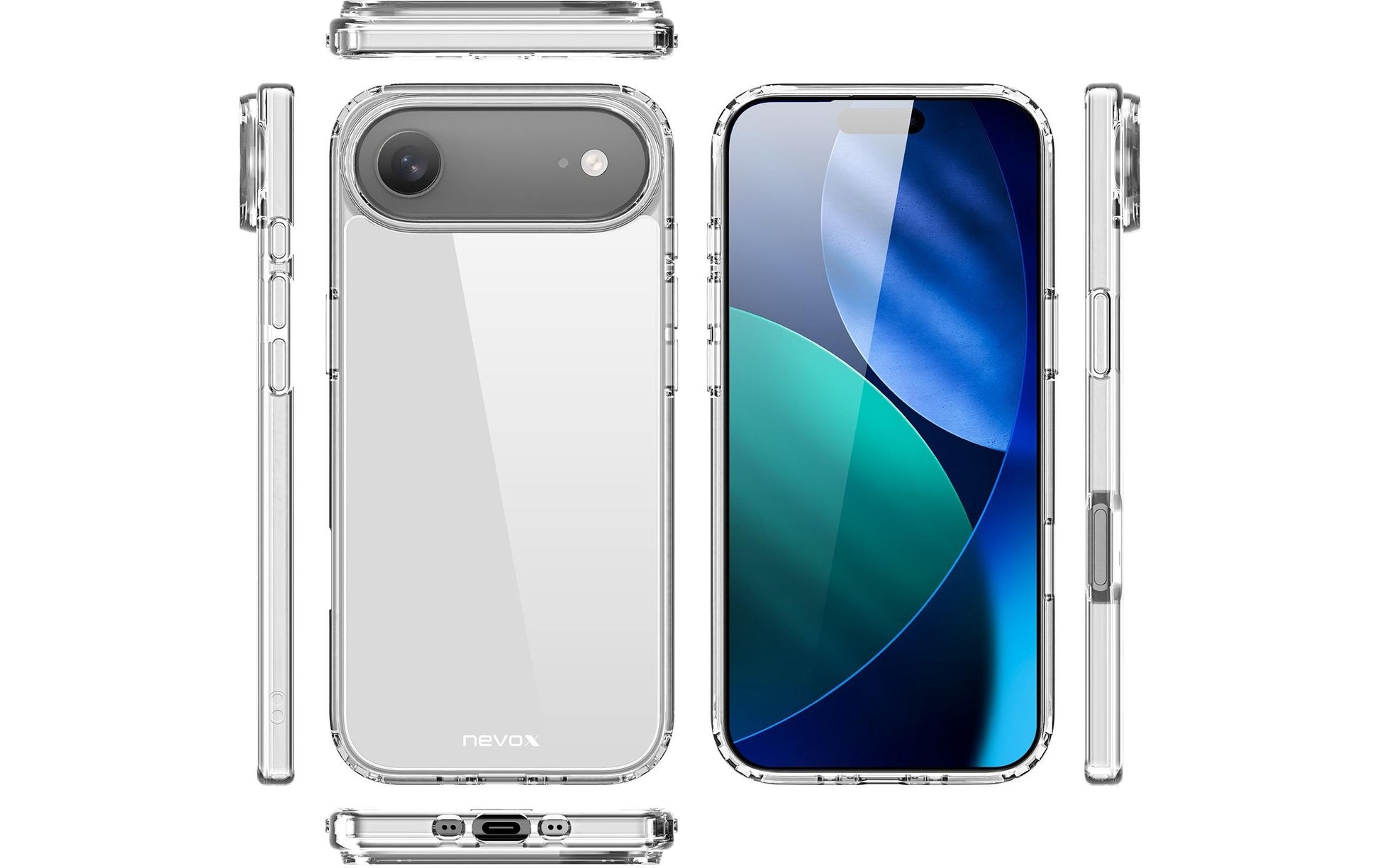nevox StyleShell Flex Backcover – für Apple iPhone Air, TPU, Transparent