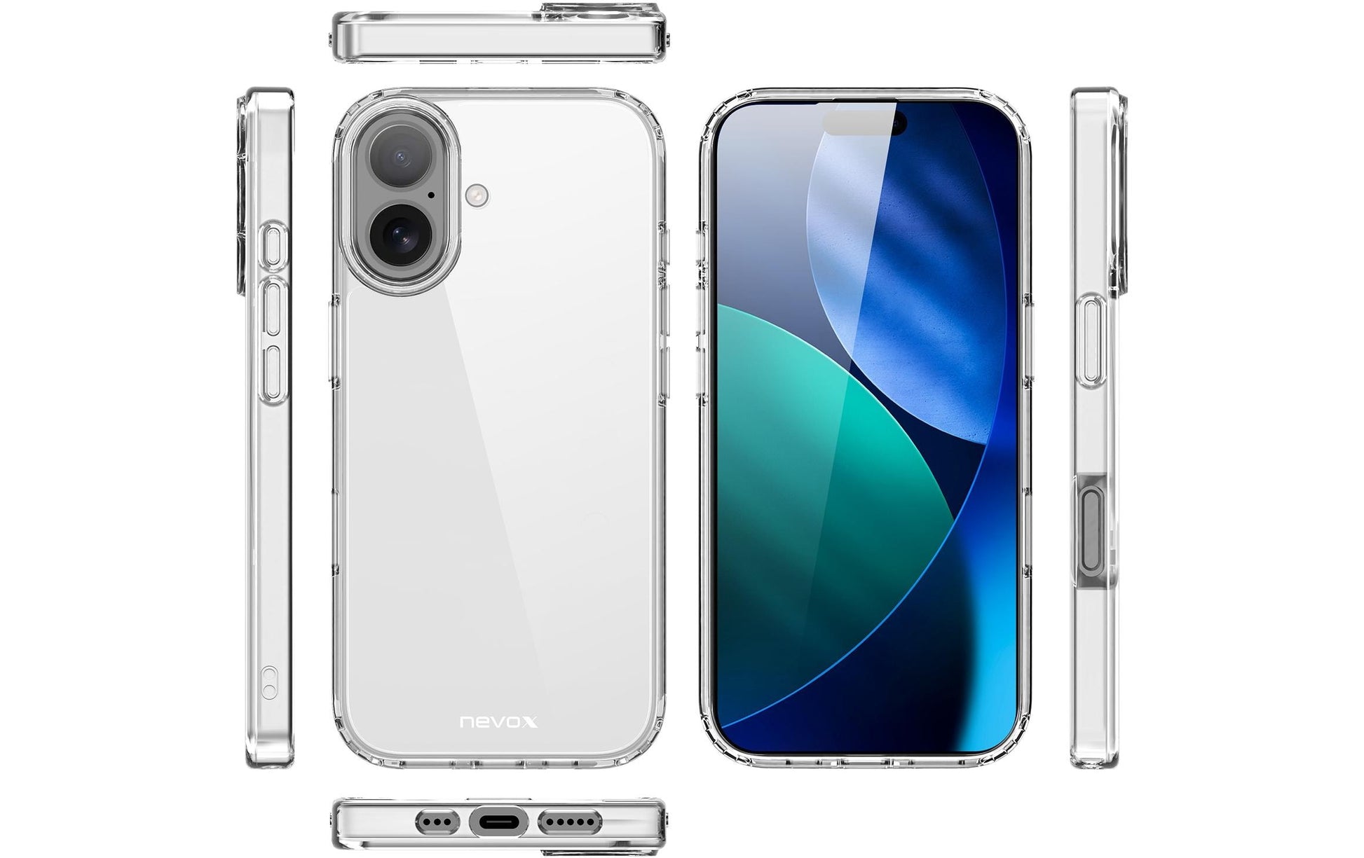 nevox StyleShell Backcover – für Apple iPhone 17, TPU, Transparent