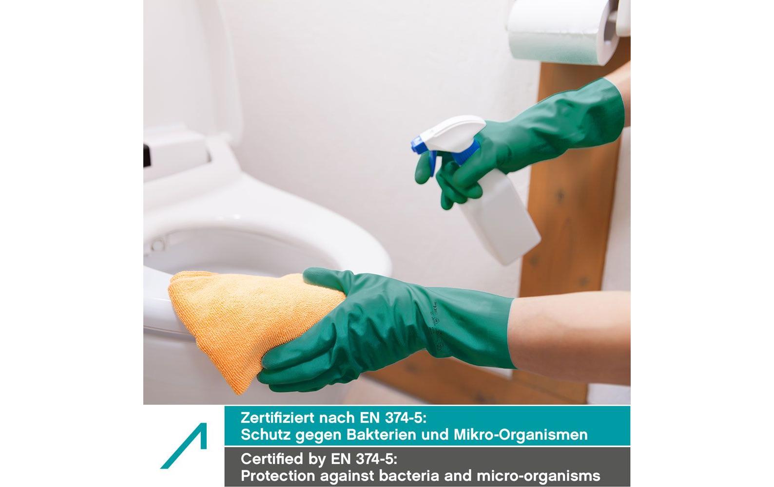 ACE Arbeitshandschuhe – XL – Nitril, chemikalienbeständig, grün