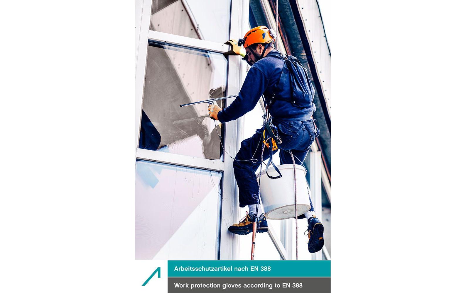 ACE Arbeitshandschuhe – L – Schaumstoff, Wasserfest, Orange