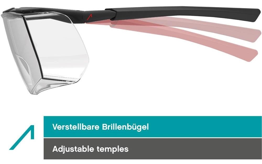 ACE Schutzbrille Evo OTG – klar, beschlagfrei, kratzfest, für Brillenträger