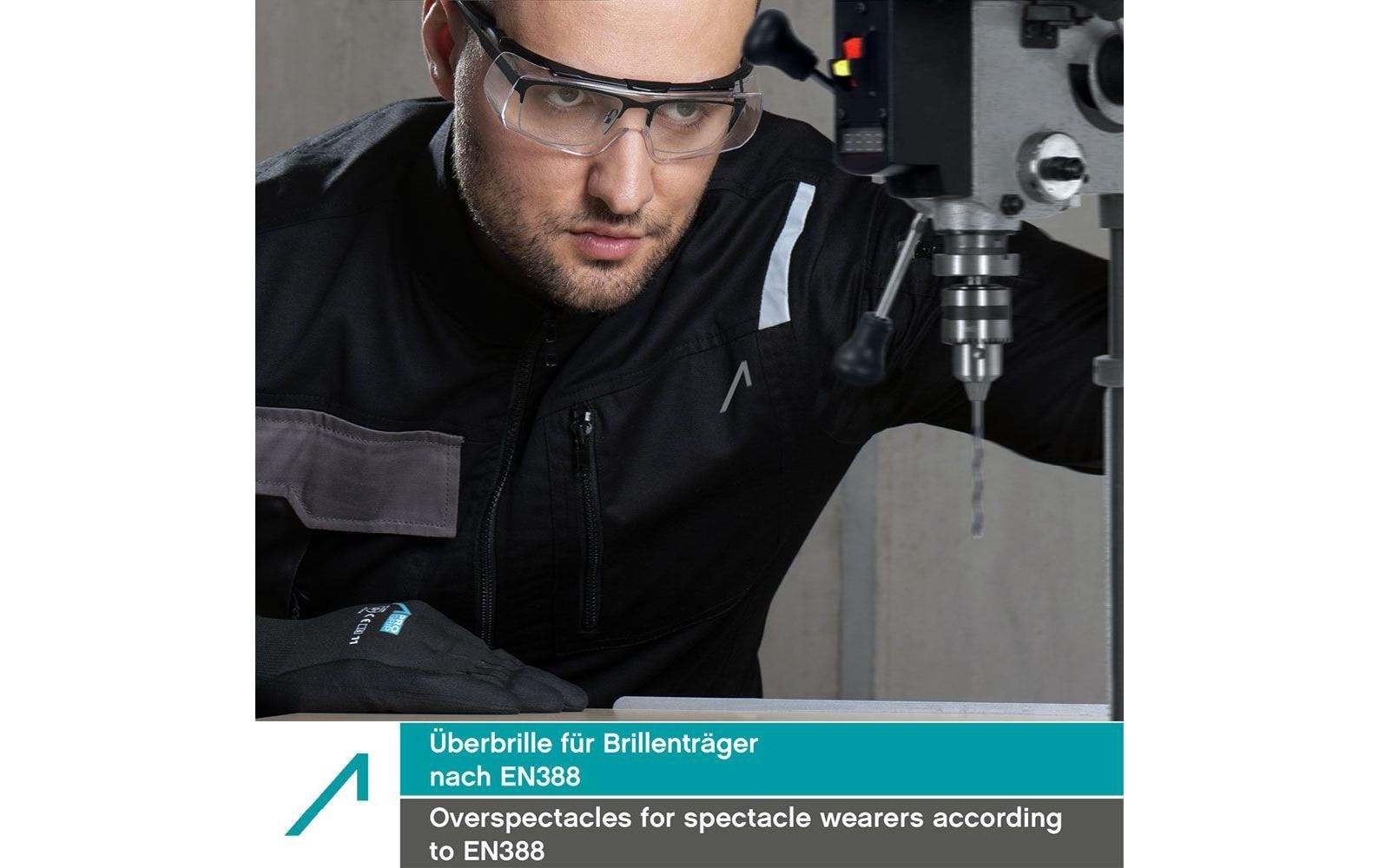 ACE Schutzbrille Evo OTG – klar, beschlagfrei, kratzfest, für Brillenträger