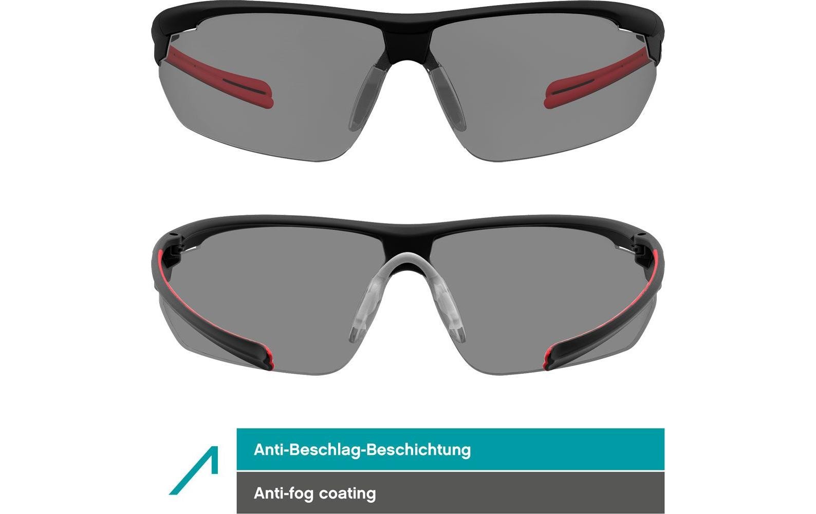 Ace Schutzbrille Evo – grau, beschlagfrei, kratzfest, EN 166