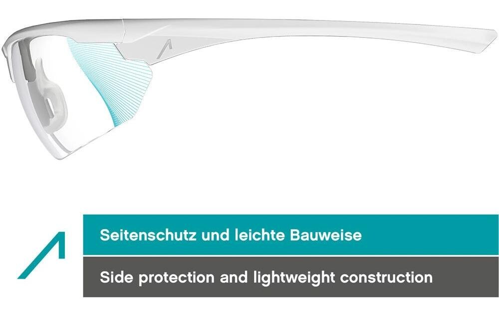 ACE Schutzbrille Evo – Transparent/Weiss, Polycarbonat, Nebelsicher, EN166, für Brillenträger