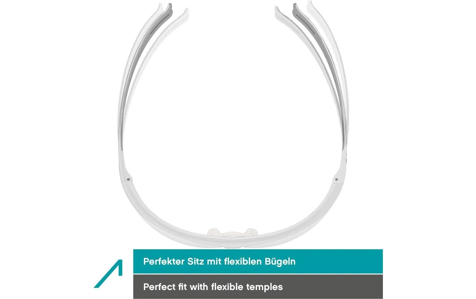 ACE Schutzbrille Evo – Transparent/Weiss, Polycarbonat, Nebelsicher, EN166, für Brillenträger
