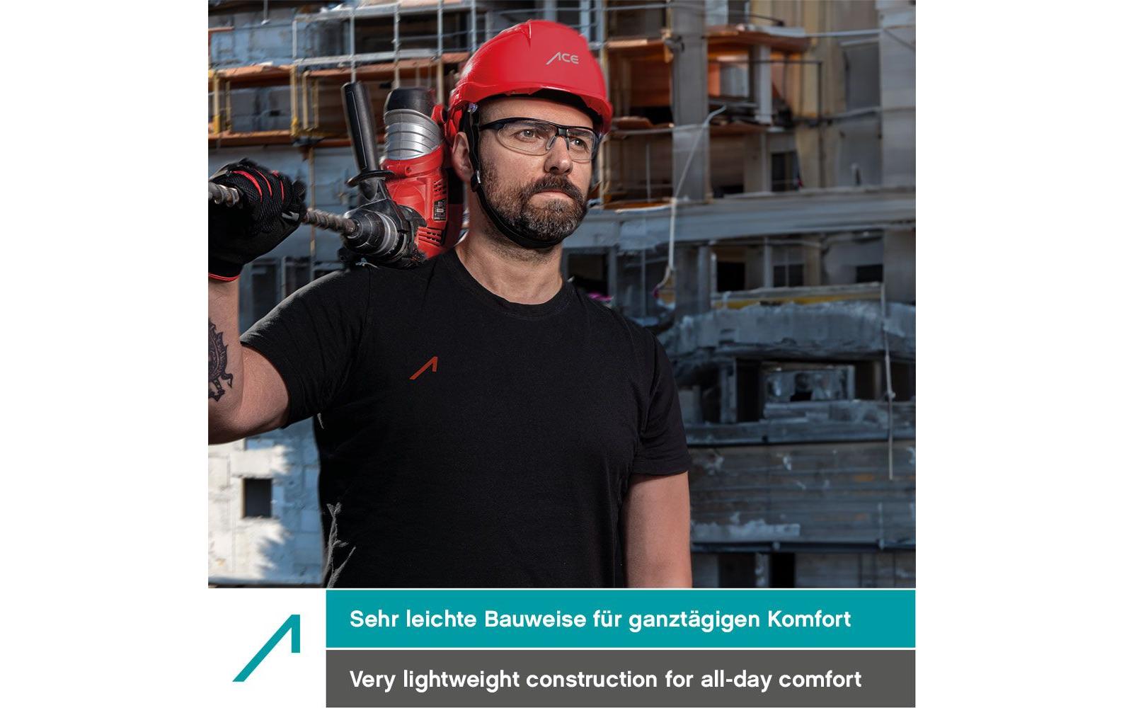 Ace Schutzbrille Evo – klar, beschlagfrei, kratzfest, schwarz