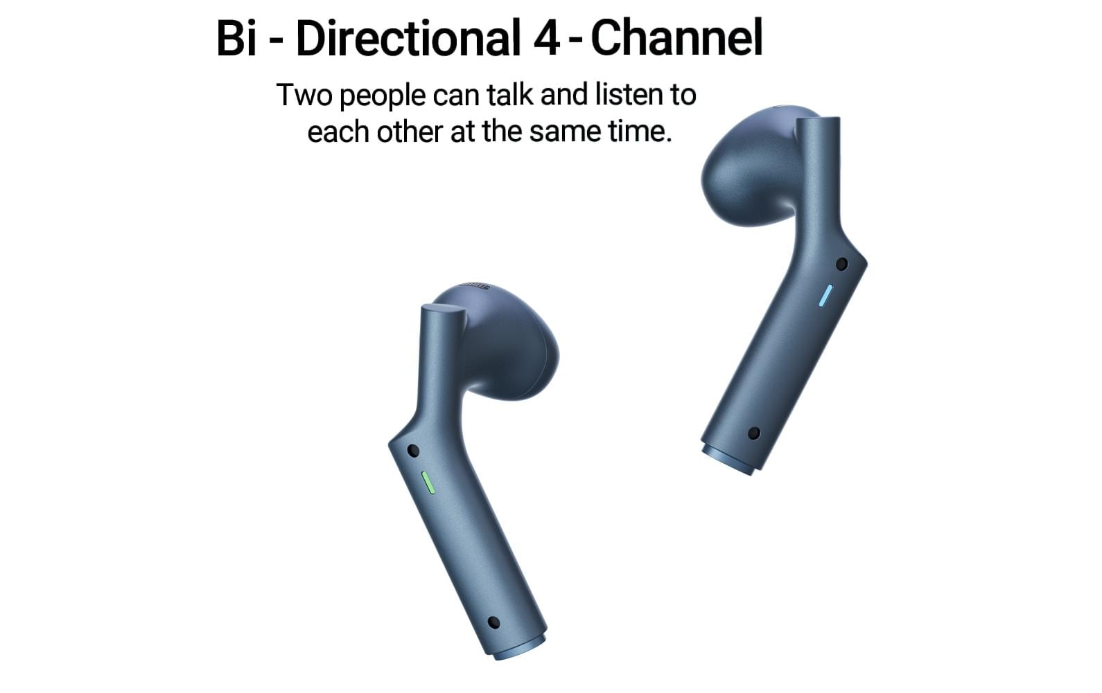 Timekettle W4 AI – True Wireless In-Ear Kopfhörer – Simultanübersetzer – Blau